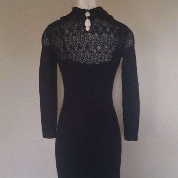 NWT Ralph Lauren Merino Wool Pointelle-Knit Fringed Dress XS $275 - Picture 5 of 9